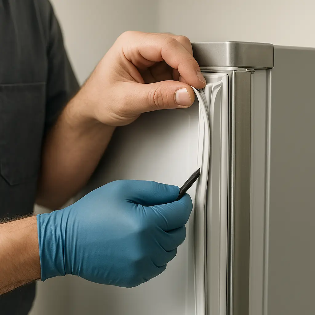 Einbau einer Kühlschrank-Türdichtung